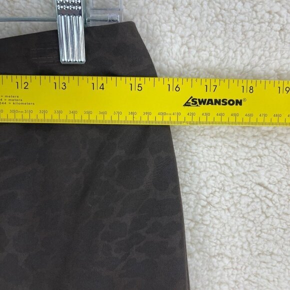 Willi Smith Women's Brown Animal‎ Print A-Line Work Wear Business Skirt Size 4 - Picture 5 of 8